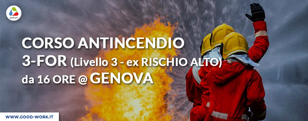 Corso antincendio livello 3 ex rischio alto da 16 ore a genova