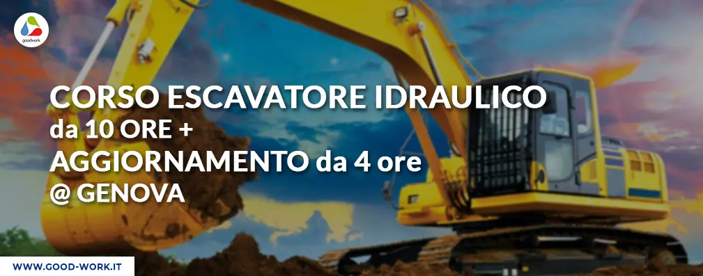 corso escavatore genova 10 ore aggiornamento 4 ore