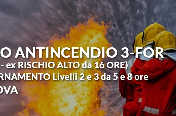 corso addetti antincendio livello 3 aggiornamenti 2 e 3 genova