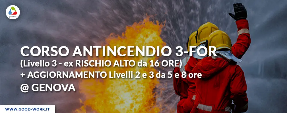 corso addetti antincendio livello 3 aggiornamenti 2 e 3 genova